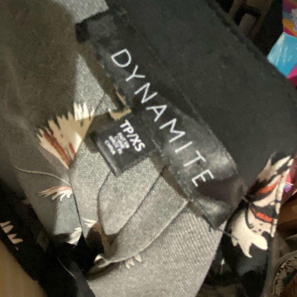 Dynamite Black and Floral Dress Sz XS Petite - Picture 6 of 6